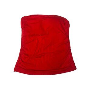 Aqua Eve One piece womans bathing suit tankini TOP ONLY! size L Red swimwear